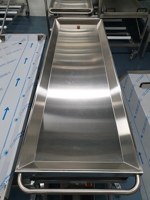Stainless steel Mortuary body tray